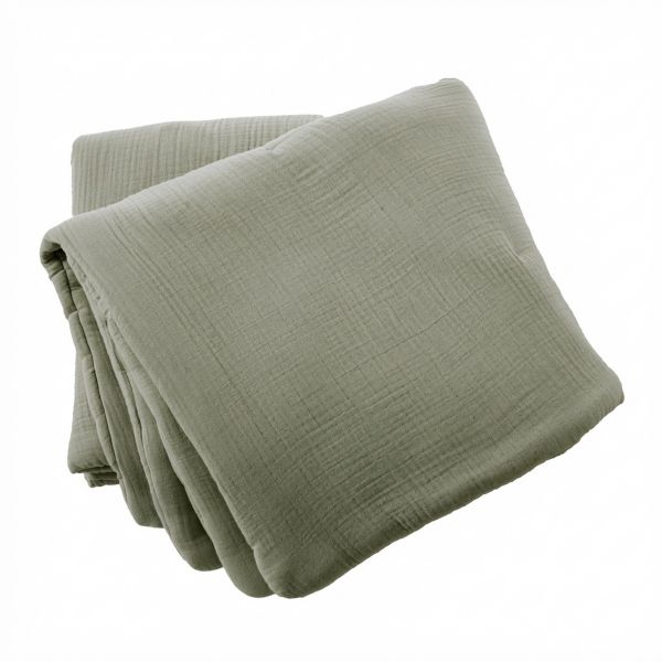 Bout de lit 90x220 cm Gaze de Coton Iris Romarin