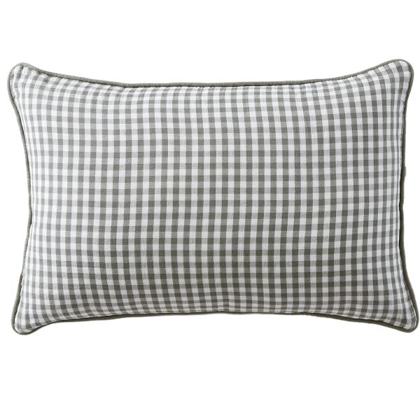 Coussin rectangulaire déhoussable 40x60 cm Gaze de Coton Vickie Romarin