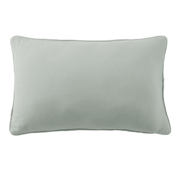 Coussin rectangulaire déhoussable 40x60 cm Gaze de Coton Terra Eucalyptus