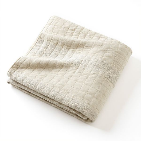 Couvre lit 240x260 cm Coton Zélie Sable