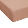 Drap housse 180x200+30 cm Lin Rosalie Vieux Rose