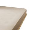 Drap housse 200x200+30 cm Gaze de Coton Terra Ficelle