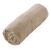 Drap housse 200x200+30 cm Gaze de Coton Terra Ficelle