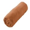 Drap housse 90x190+30 cm Gaze de Coton Terra Abricot