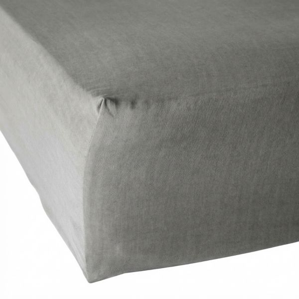 Drap housse 90x190+30 cm Lyocell Gabrielle Granit