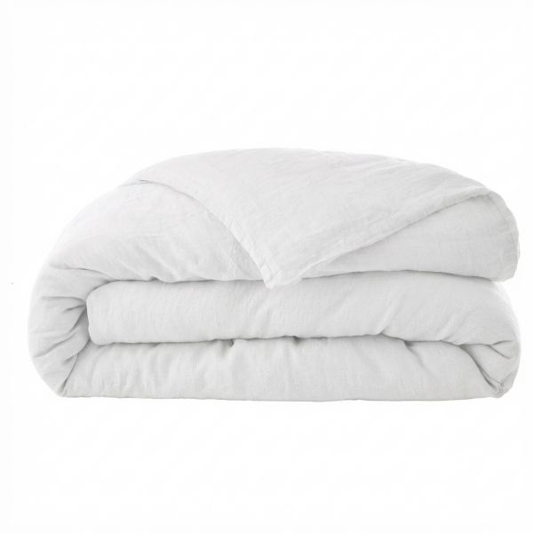 Housse de couette 140x200 cm Lin Rosalie Craie