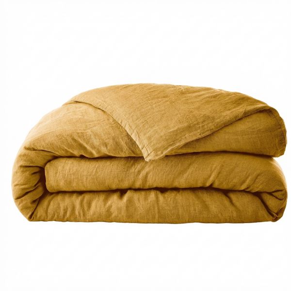 Housse de couette 140x200 cm Lin Rosalie Miel