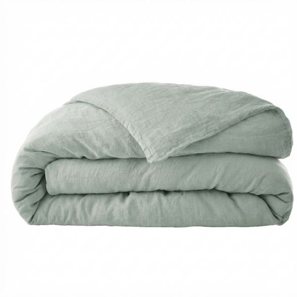 Housse de couette 200x200 cm Lin Rosalie Eucalyptus