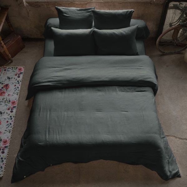 Housse de couette 220x240 cm Gaze de Coton Terra Sapin
