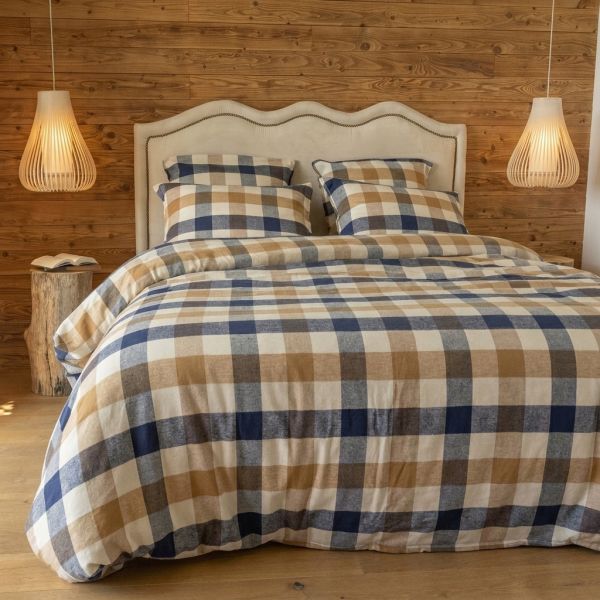 Housse de couette 240x260 cm Flanelle de Coton Madeleine