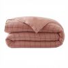 Housse de couette Reversible 200x200 cm Gaze de Coton Terra Harmonie Rose Foncé