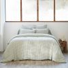 Housse de couette Reversible 220x240 cm Gaze de Coton Vickie Eucalyptus