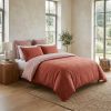 Housse de couette Reversible 220x240 cm Gaze de Coton Vickie Terracotta