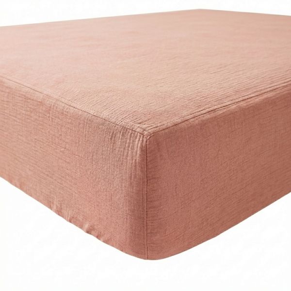 Drap housse 180x200+30 cm Gaze de Coton Hampton Bay