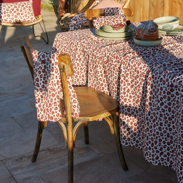 Nappe rectangle 150x250 cm Gaze de Coton Montauk Rose