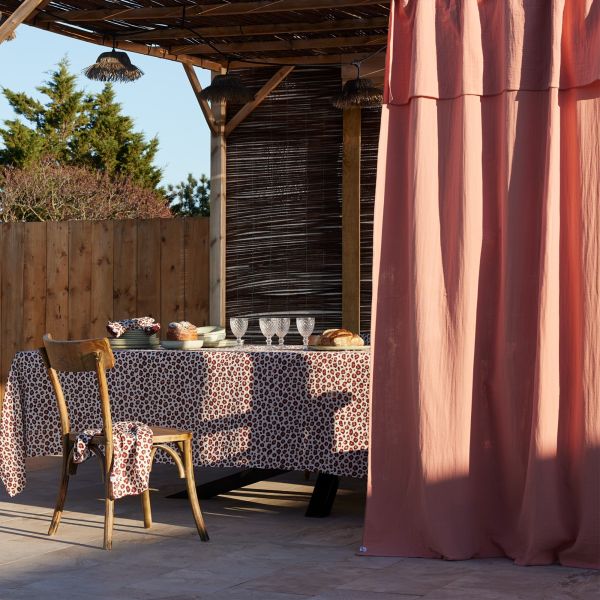 Rideau ajustable 140x300 cm Gaze de Coton Hampton Bay