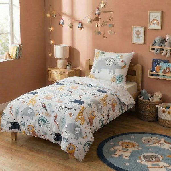 Parure de lit enfant 140x200 cm Coton Savannah