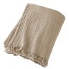 Plaid 130x160 cm Gaze de Coton Terra Ficelle