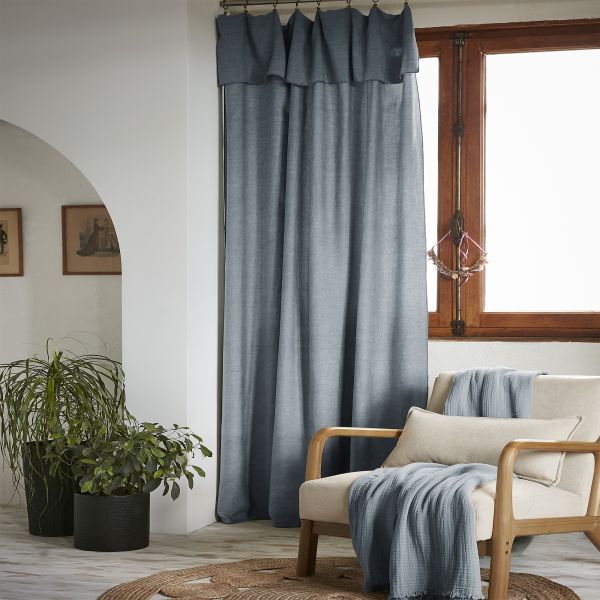 Rideau ajustable 140x270 cm Lyocell Gabrielle Stone
