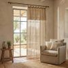Rideau ajustable 140x300 cm Gaze de Coton Terra Ficelle