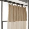 Rideau ajustable 140x300 cm Gaze de Coton Terra Ficelle