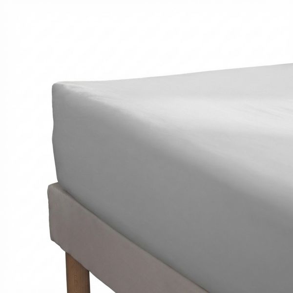 Drap housse 200x200+35 cm Percale de Coton Neige