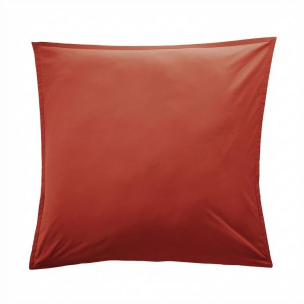 Taie d'oreiller 65x65 cm Percale de Coton Terre De Sienne