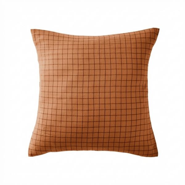 Taie d'oreiller 60x60 cm Gaze de Coton Terra fusion Abricot