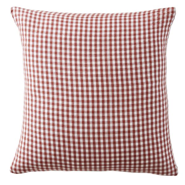 Taie d'oreiller 60x60 cm Gaze de Coton Vickie Terracotta