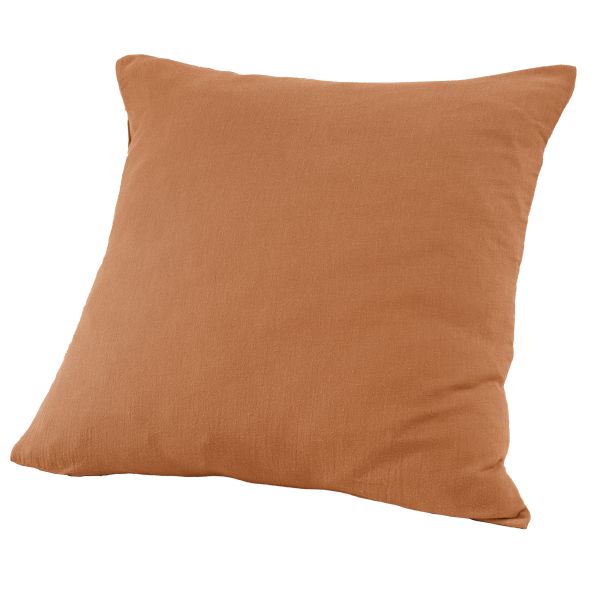 Taie d'oreiller 60x60 cm Gaze de Coton Terra Abricot