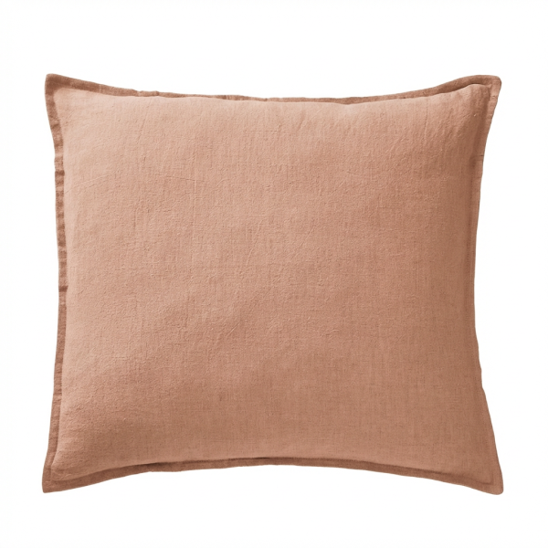 Taie d'oreiller 60x60 cm Lin Rosalie Vieux Rose