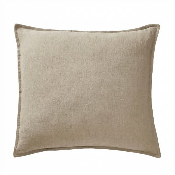 Taie d'oreiller 80x80 cm Lin Rosalie Sable