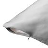 Taie d'oreiller 80x80 cm Soie Lila Argent