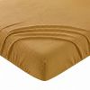 Drap Housse 140x200+35 cm Gaze de Coton - Coton 57 fils Ocre