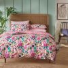 Parure de lit 220x240 cm Percale de Coton Floral Collage Rose - KATE MERRITT