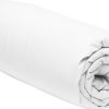 Drap Housse 140x190+30 cm Coton Blanc