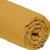 Drap Housse 140x190+30 cm Percale de Coton Jaune Moutarde