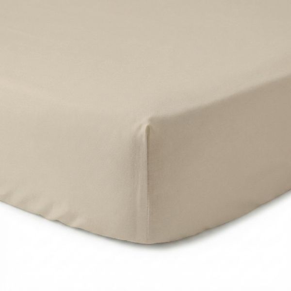 Drap Housse 180x200+30 cm Percale de Coton Lin