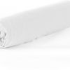 Drap Housse 90x190+30 cm Percale de Coton Blanc