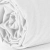 Drap Housse 90x190+30 cm Percale de Coton Blanc
