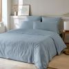 Parure de lit 220x240 cm Bambou - Coton Ardoise