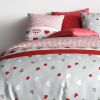 Parure de lit 200x200 cm Coton Coeur
