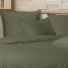 Parure de lit 240x260 cm Percale de Coton Vert Kaki