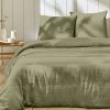 Parure de lit 240x260 cm Gaze de Coton Vert de Gris