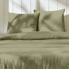 Parure de lit 240x260 cm Gaze de Coton Vert de Gris