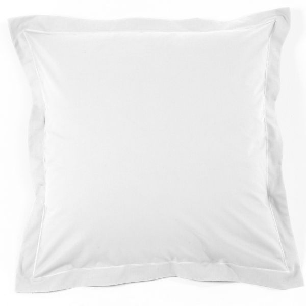 Taie d’oreiller 63x63 cm Percale de Coton Blanc