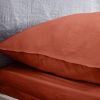 Drap Housse 160x200+28 cm Microfibre Terracotta