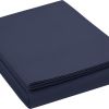 Drap plat 265x300 cm Satin de Coton Bleu Marine