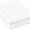 Drap plat 265x300 cm Satin de Coton Blanc