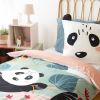 Parure de lit enfant 140x200 cm Microfibre Panda